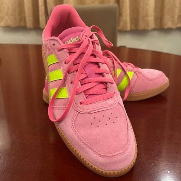 Adidas Women's Breaknet Sleek Sneaker Dark Pink Size 8 - Picture 1 of 8